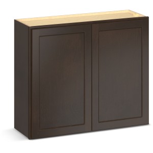 RELIABILT Parkstone II Wall Cabinet, Espresso Stained, 36" W, 2 Doors, Fully Assembled - 641367 | Lowe's Pro Supply